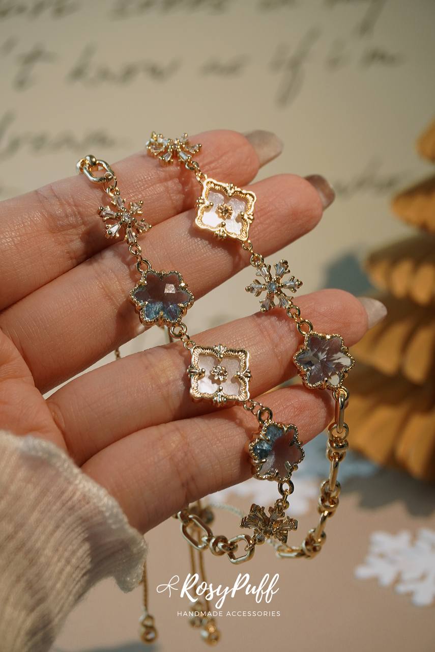 Snowy Stardust Gems In Blue