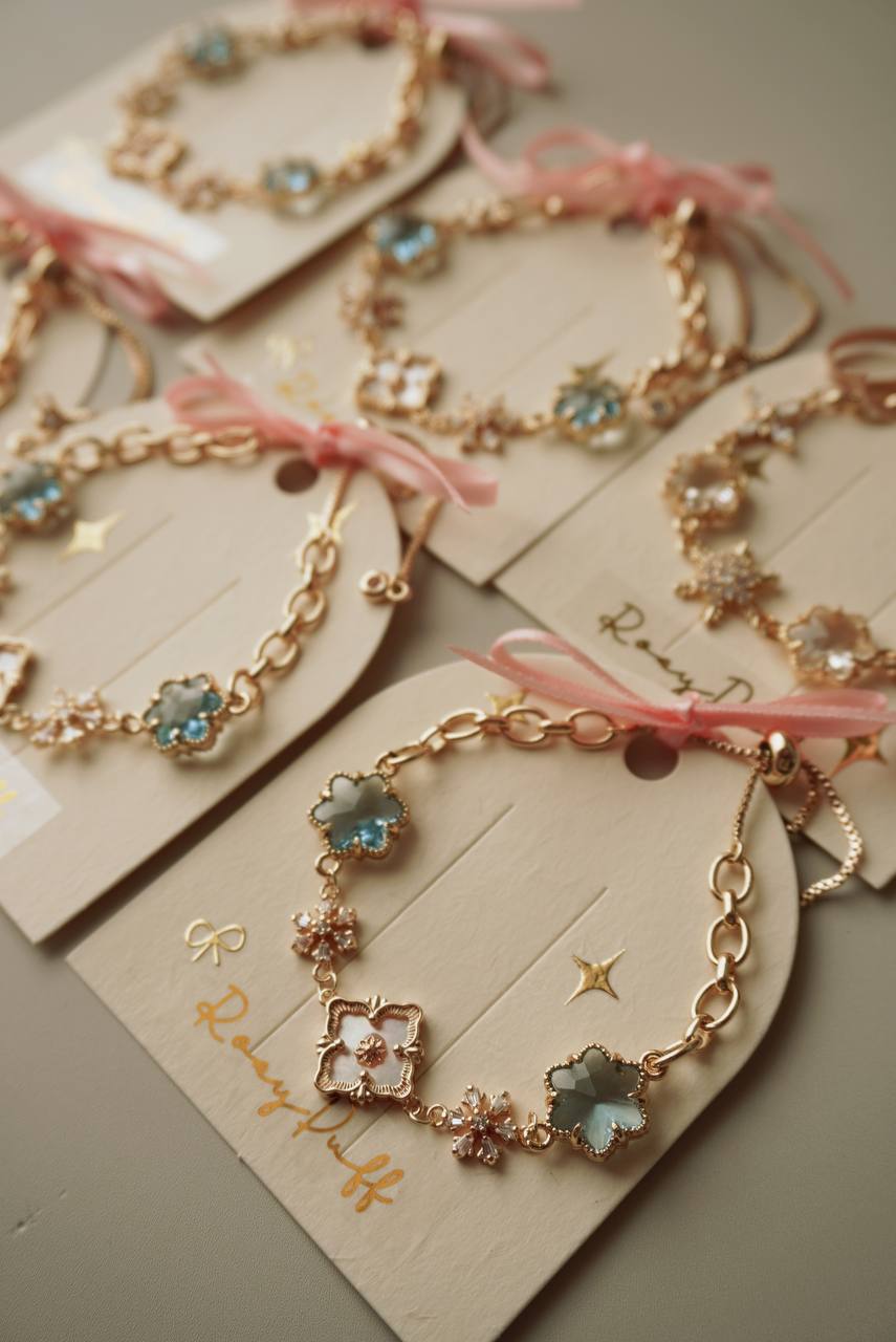 Snowy Stardust Gems In Blue