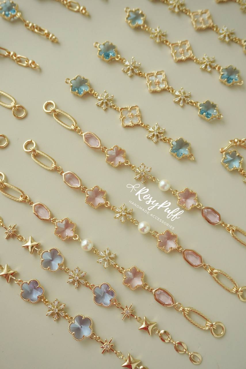 Snowy Stardust Gems In Blue