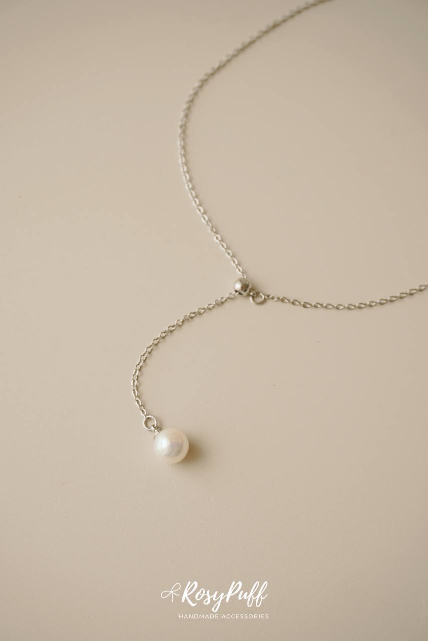 Two-ways Pearl Necklace In Silver