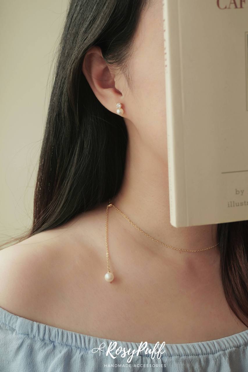 Two-ways Pearl Necklace In Gold