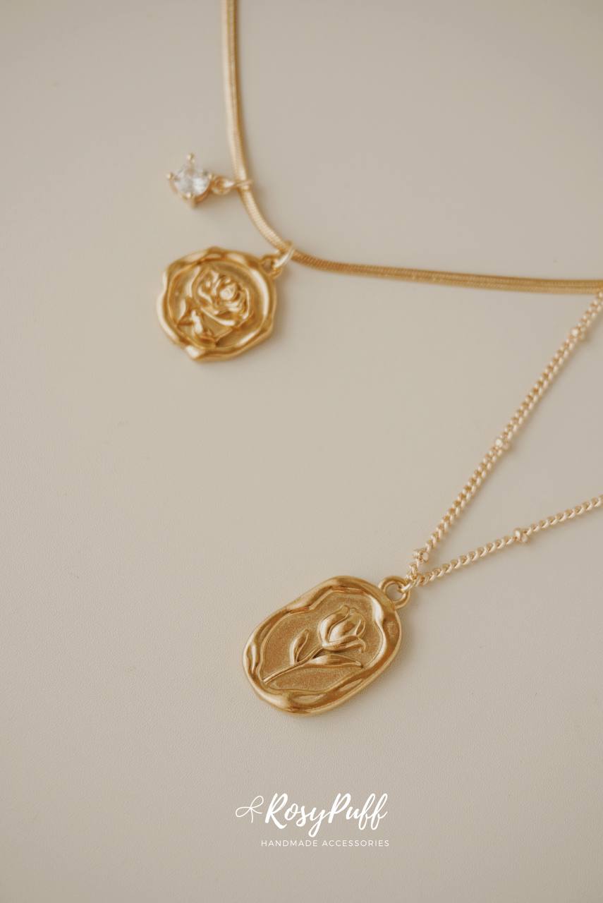 Rose Stamp Necklace
