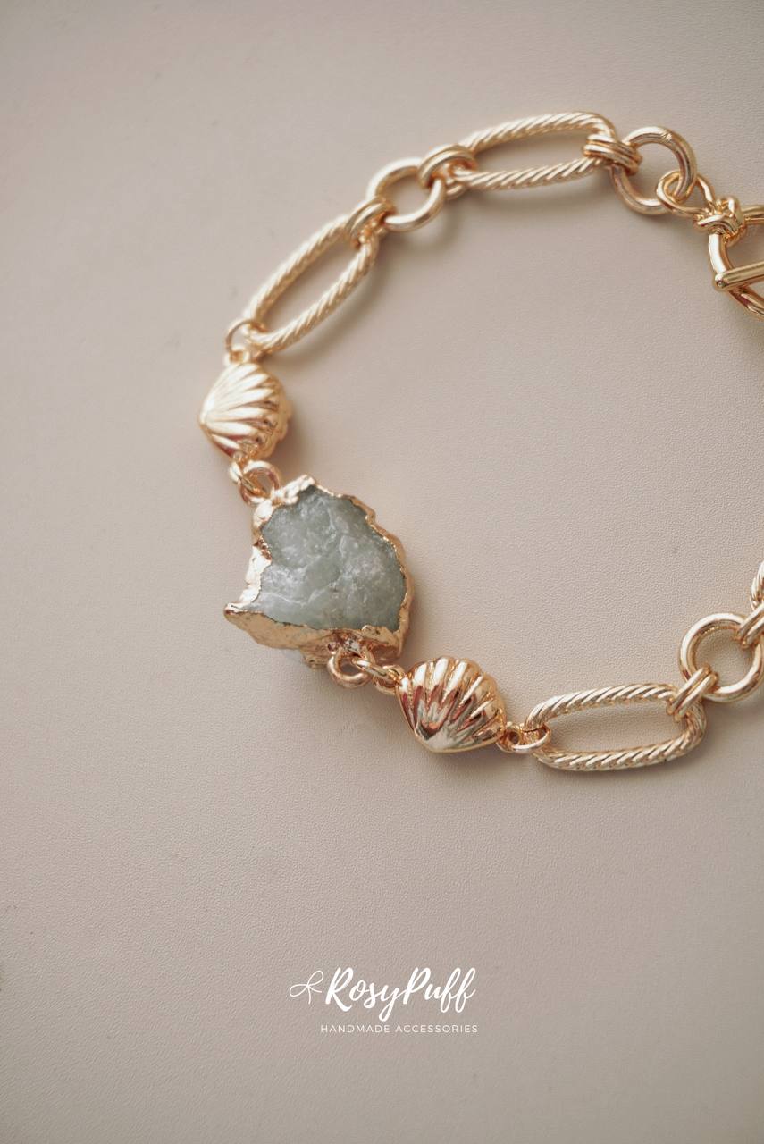 Aquamarine crystal Ocean bracelet