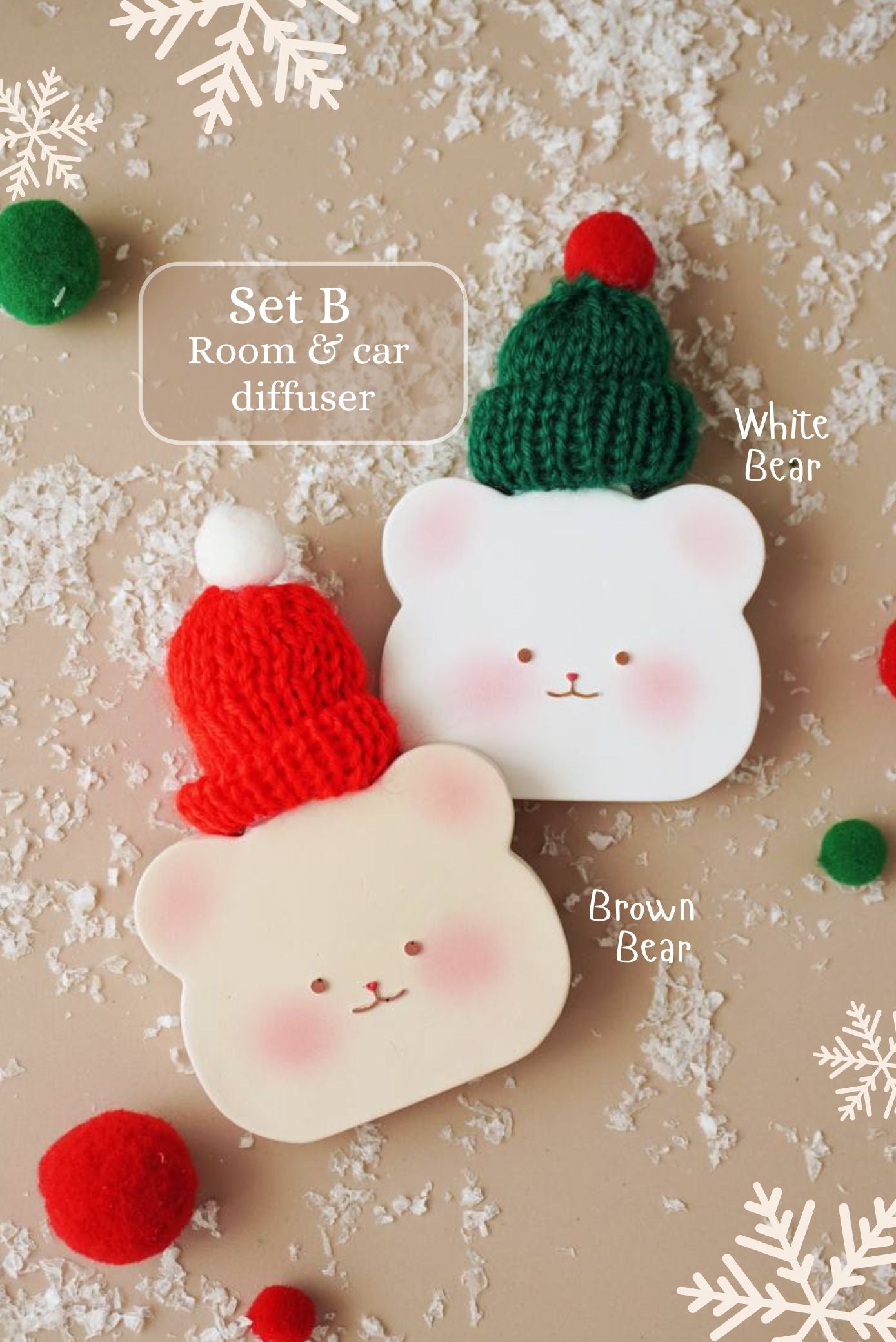 Christmas Bear Diffusers Set B (Room/Car)