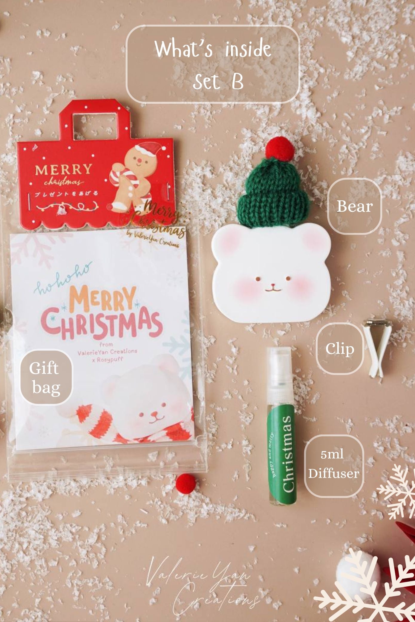 Christmas Bear Diffusers Set B (Room/Car)