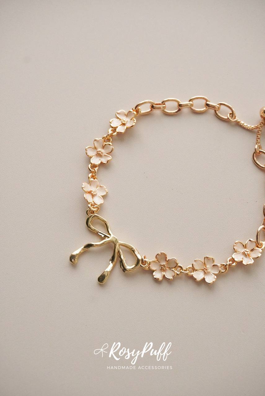 Pastel Pink Sakura Bow Bracelet