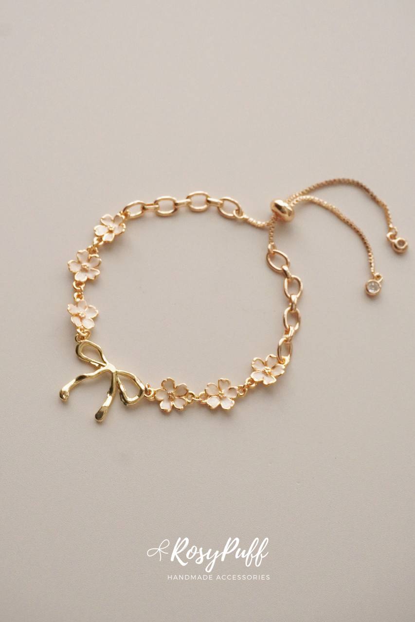 Pastel Pink Sakura Bow Bracelet