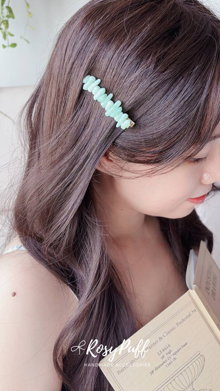 Tiffany Blue Crystal Hair clip
