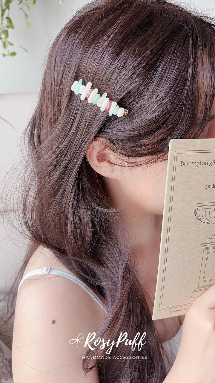 Rainbow Crystal Hair Clip