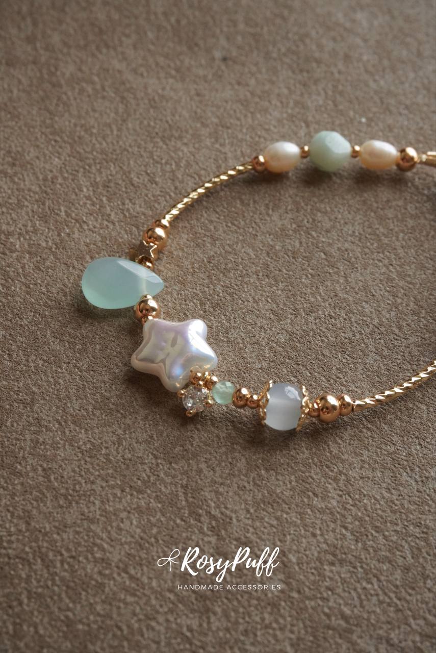 Twinkle Soda Bracelet In Aquamarine Stone