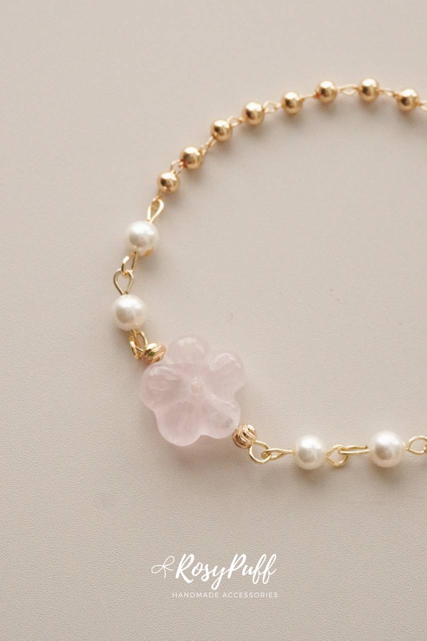 Sakura Pink Crystal Bracelet