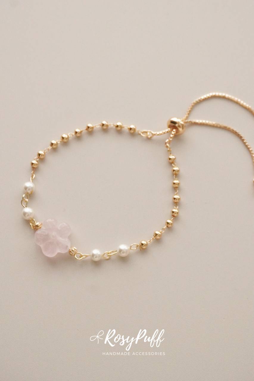 Sakura Pink Crystal Bracelet
