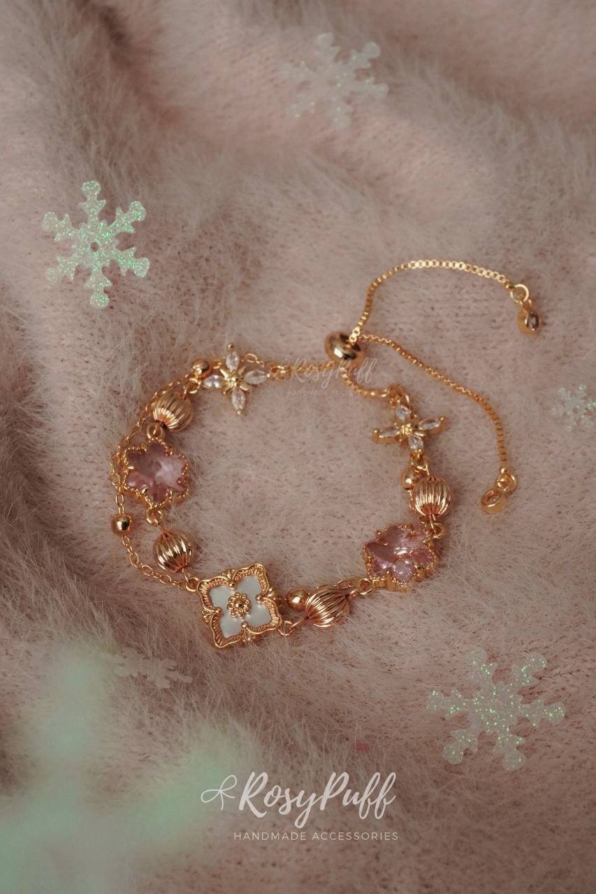 Snowy Stardust Bracelet In Pink 2.0