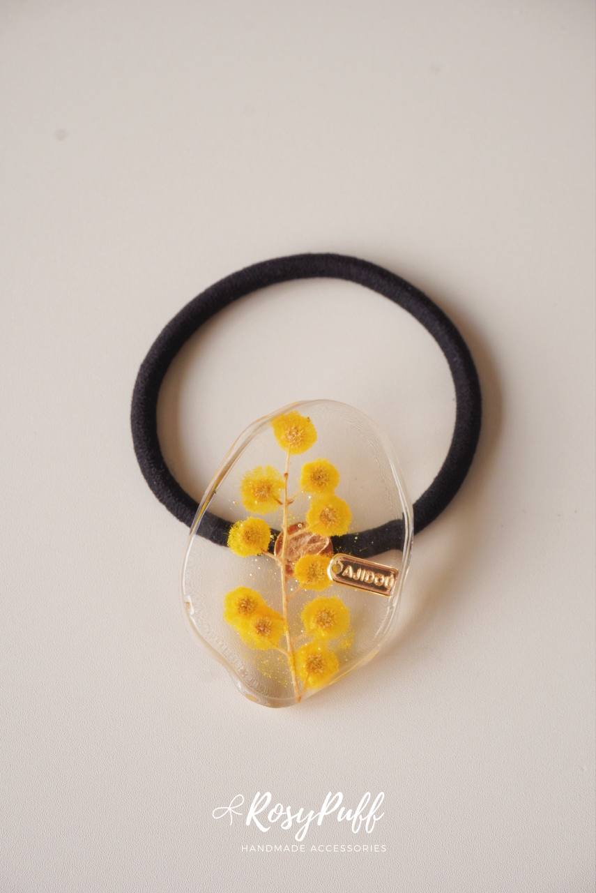 Yellow Baby Buds Elastic Hair Tie