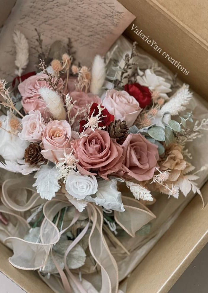 Scarlet and Rose Wedding Bouquet