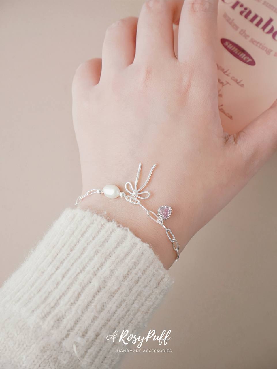 Ribbon Sweet Heart Bracelet