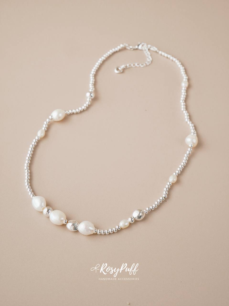 Celestial Pearls Necklace in Silver