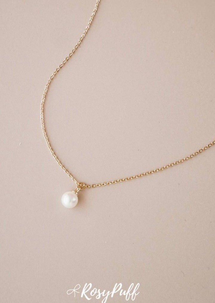 Classic 6mm Pearl Necklace In Gold