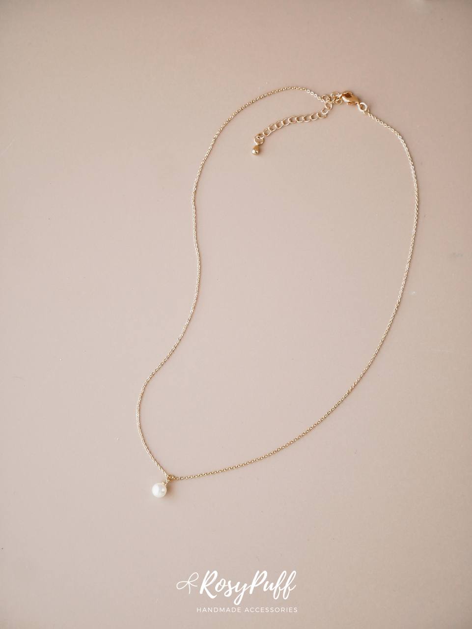 Classic 6mm Pearl Necklace In Gold