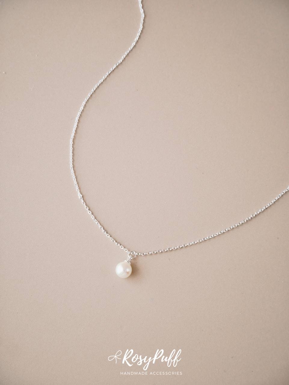 Classic 6mm Pearl Necklace In Silver