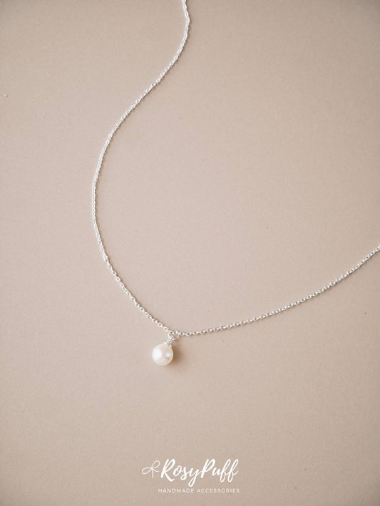 Classic 6mm Pearl Necklace In Silver