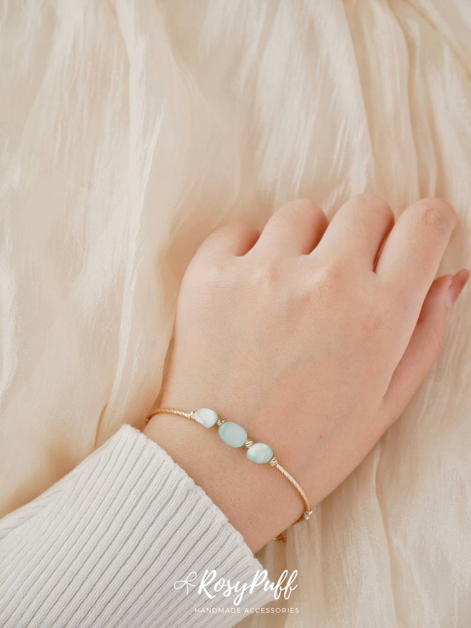 Angel Stone In Tiffany Blue Bangle