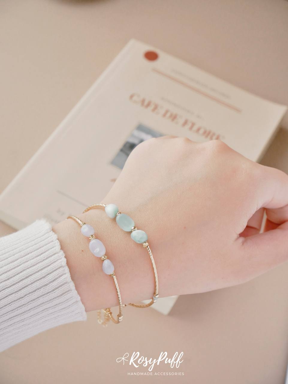 Angel Stone In Tiffany Blue Bangle