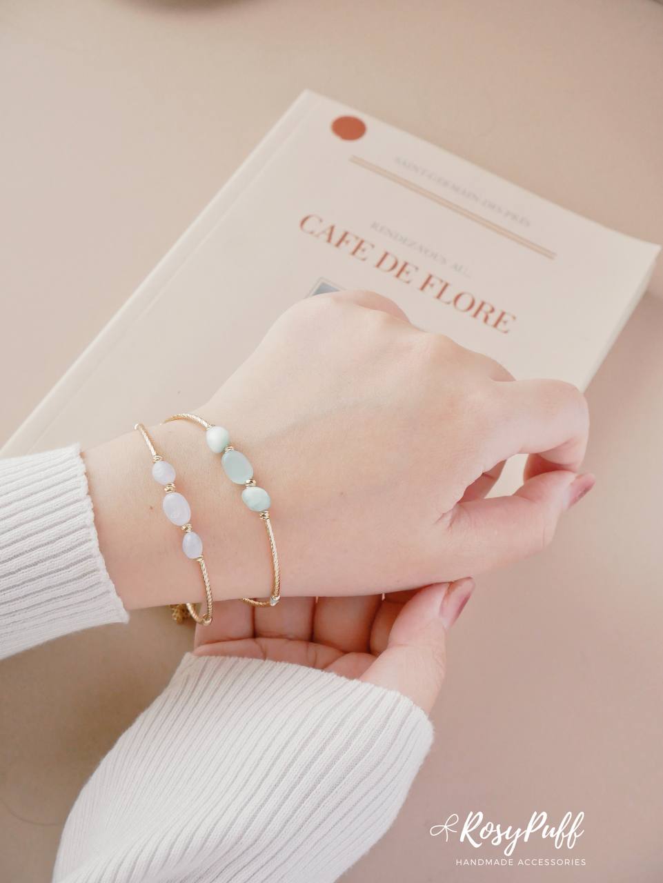 Angel Stone In Tiffany Blue Bangle