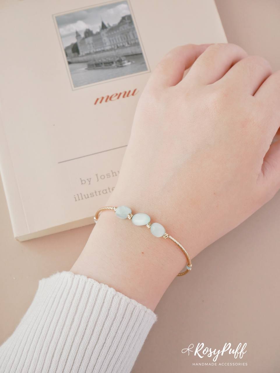 Angel Stone In Tiffany Blue Bangle