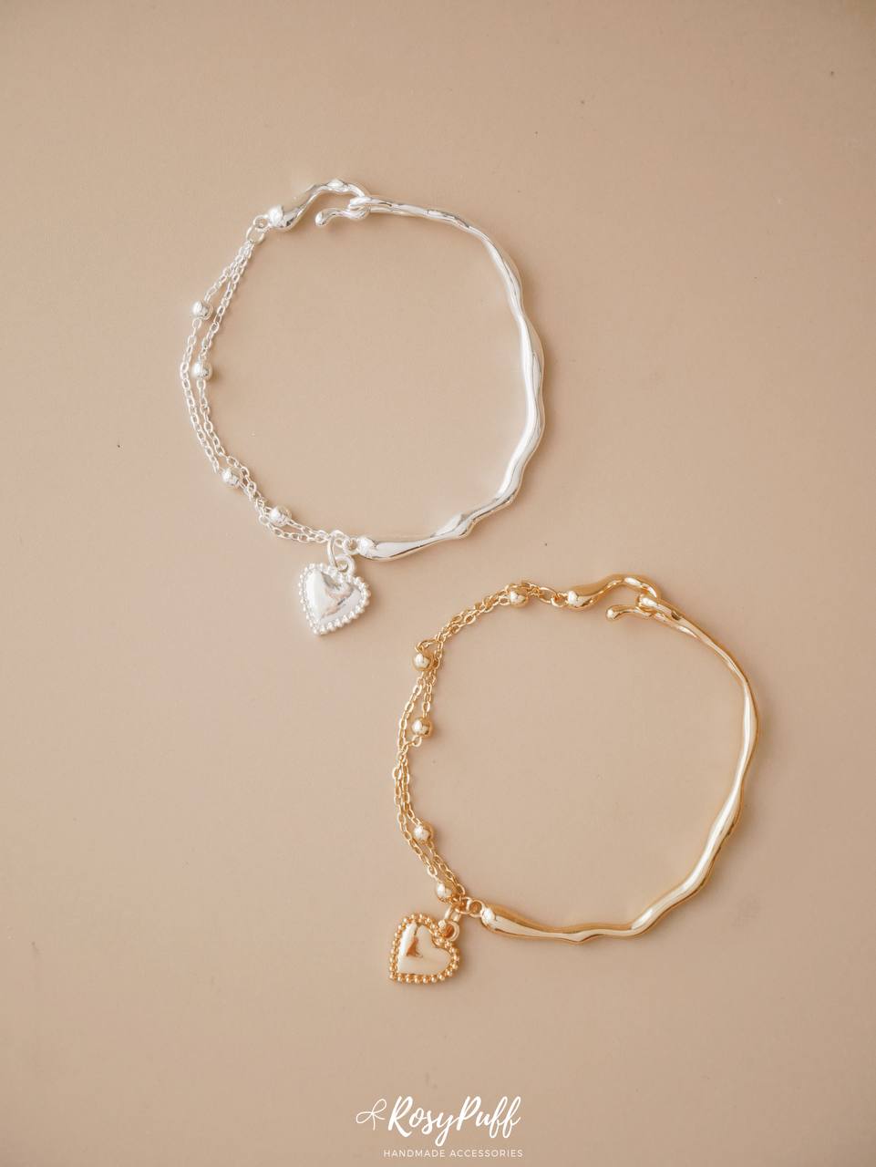 Gold Ivory Heart Bracelet