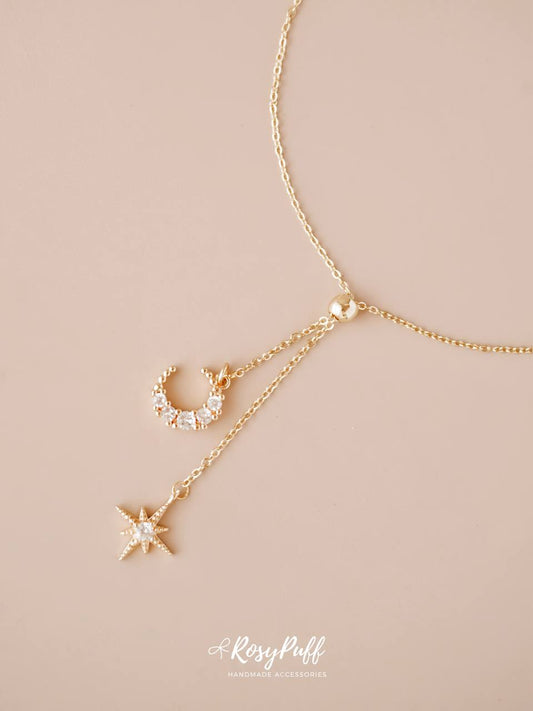 Ethereal Moon and Star Necklace