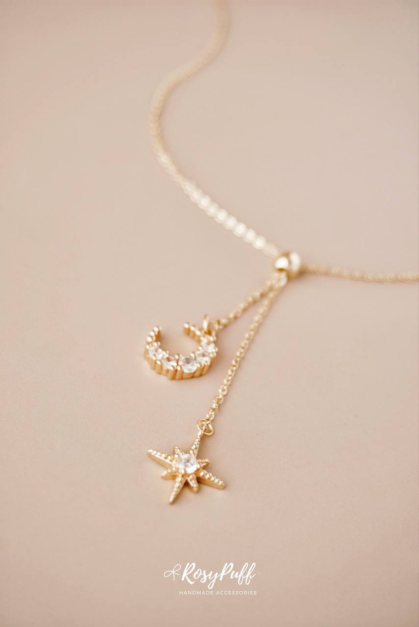 Ethereal Moon and Star Necklace