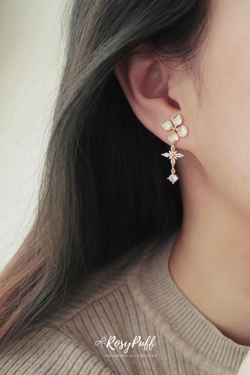 Hydrangea Petal Earrings