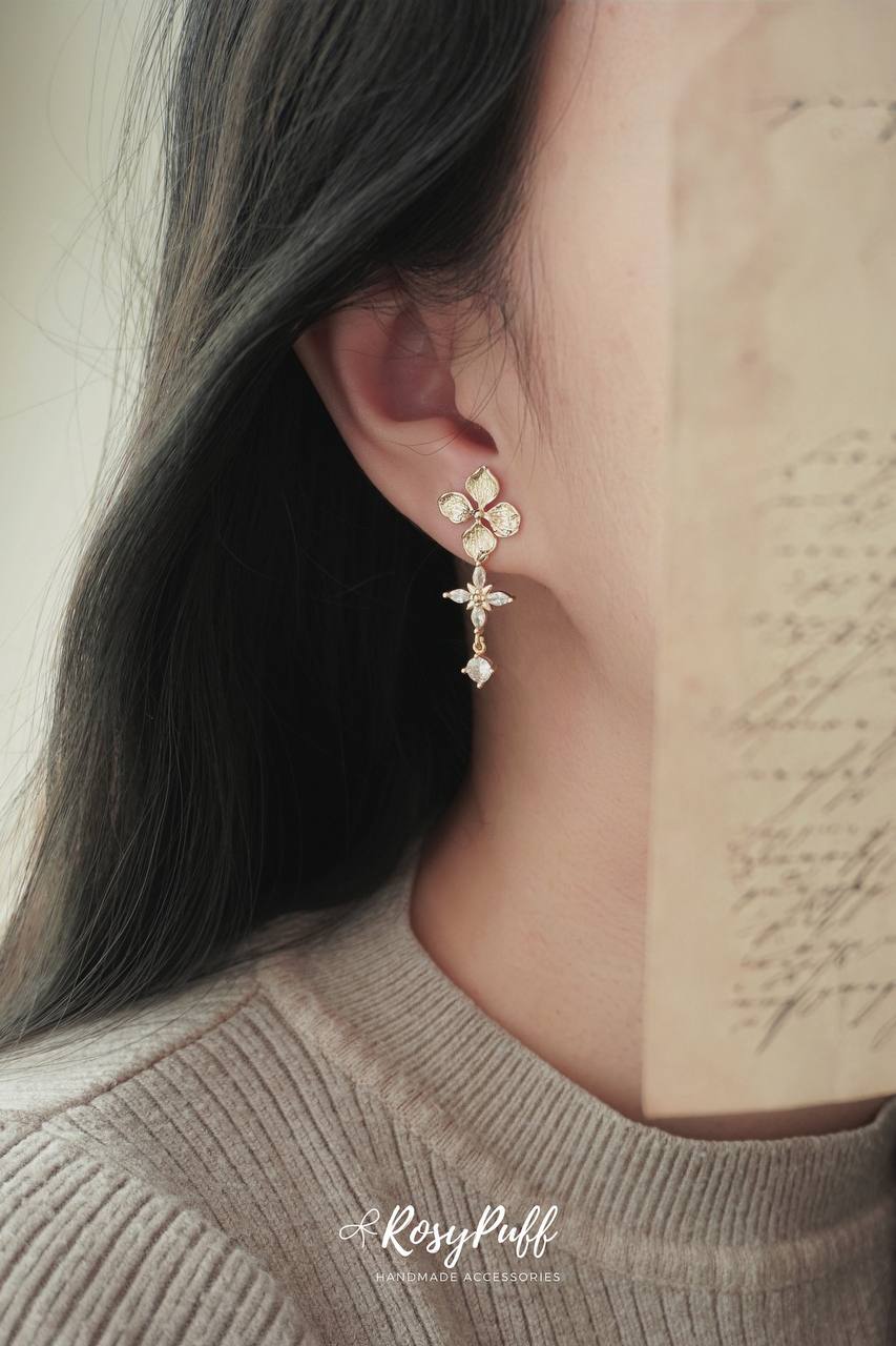 Hydrangea Petal Earrings