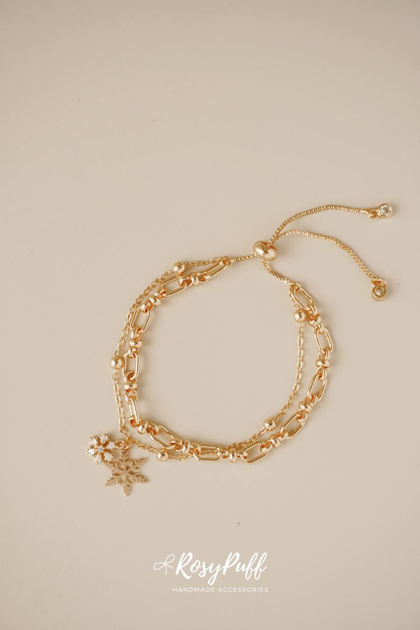 Snowlit Gleam Duo Layers Bracelet