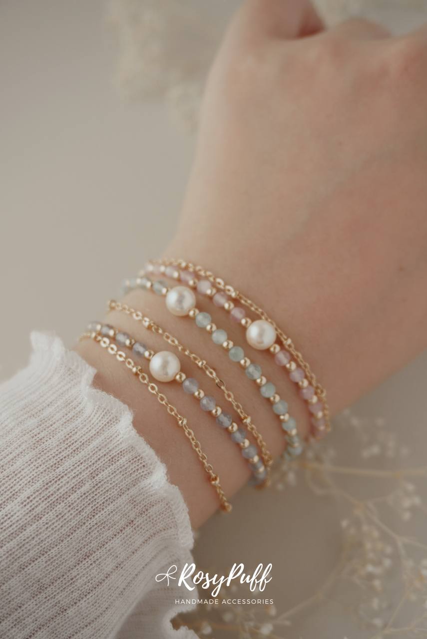 Spring Whisper Duo Layers Bracelet In Blue