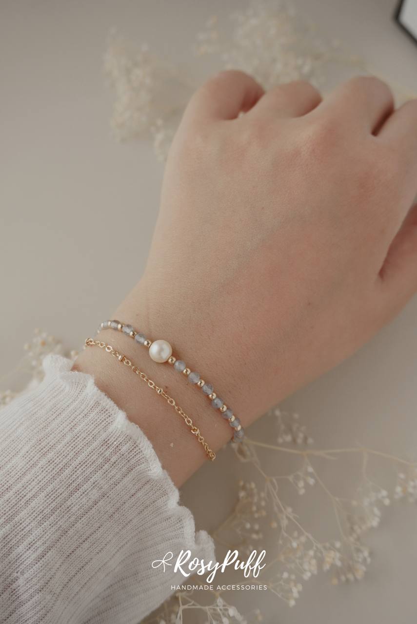 Spring Whisper Duo Layers Bracelet In Blue