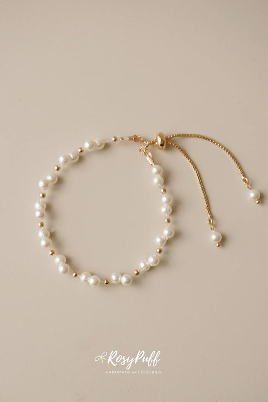 Velvet Braided Pearl In Gold