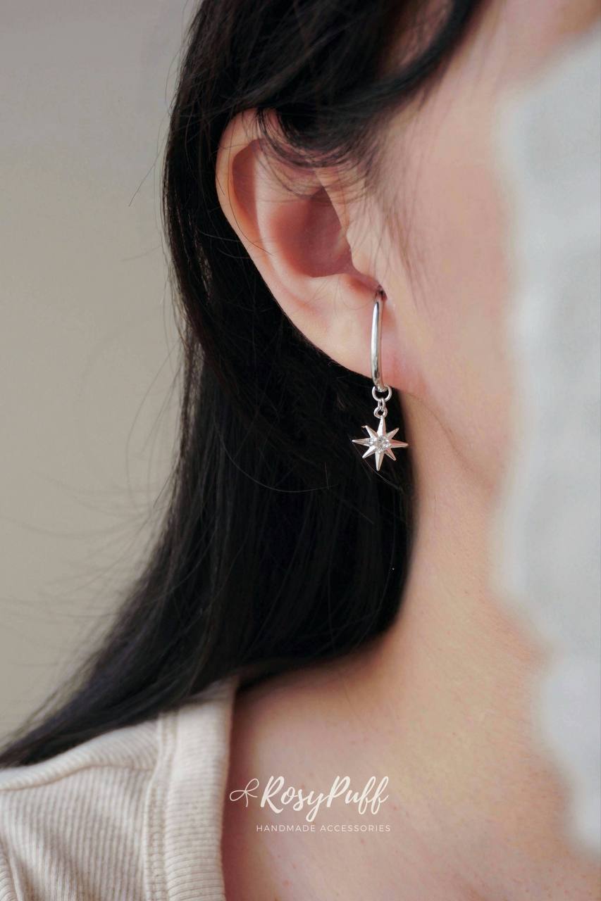 My Stars & Moon Pendants In Silver ( For Ear Cuffs )