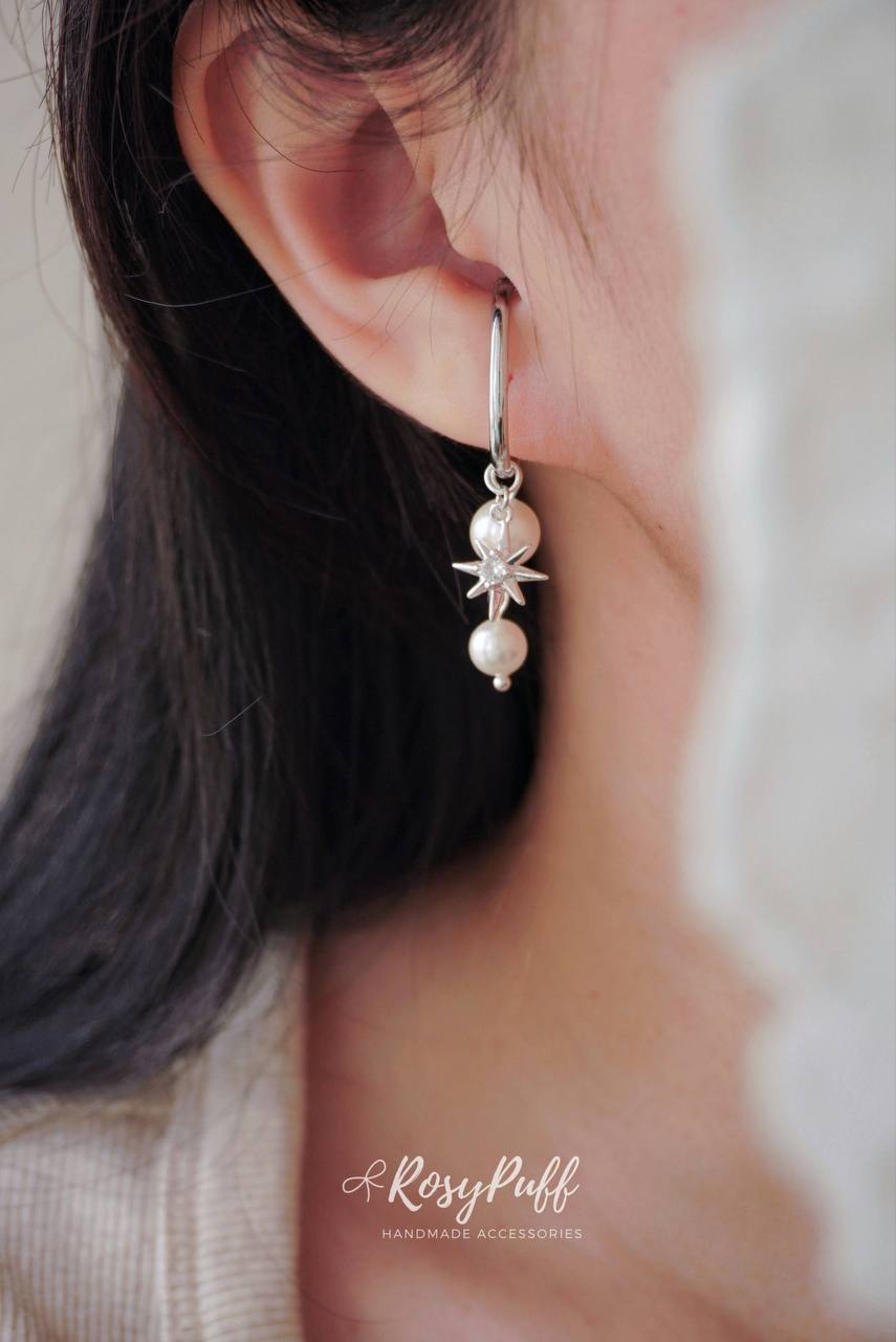 My Stars & Moon Pendants In Silver ( For Ear Cuffs )