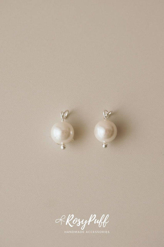 Basic 8mm Pearls In Silver ( For Ear Cuffs )