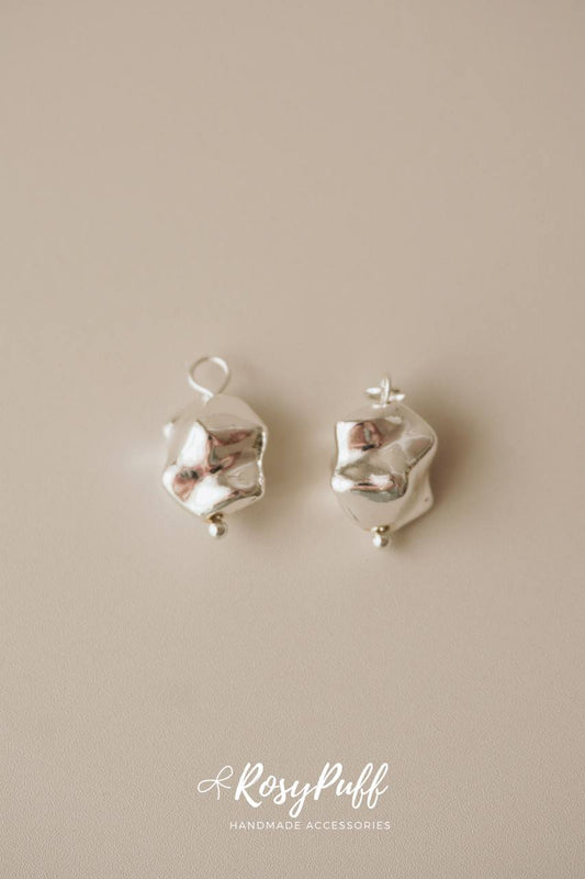 3D Rock In Silver ( For Ear Cuffs )