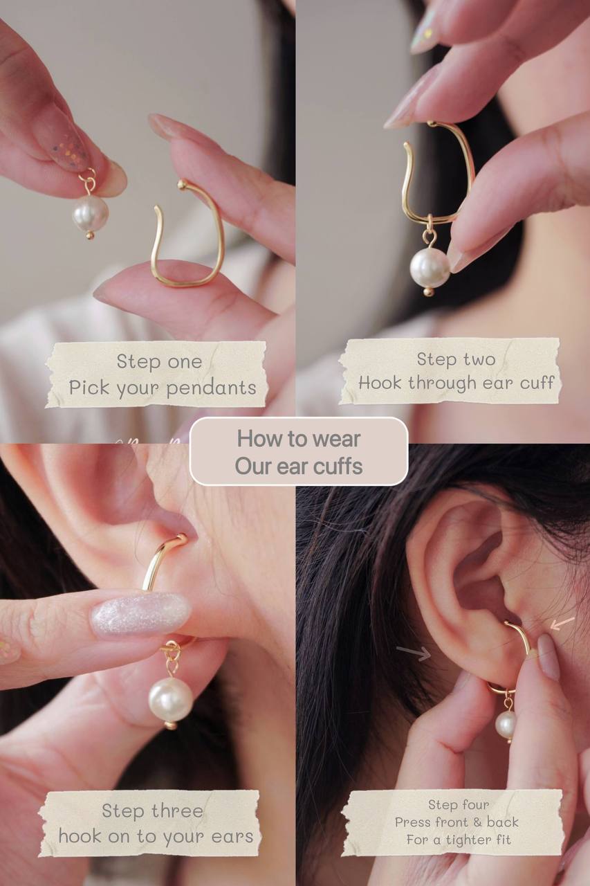 3D Rock In Silver ( For Ear Cuffs )