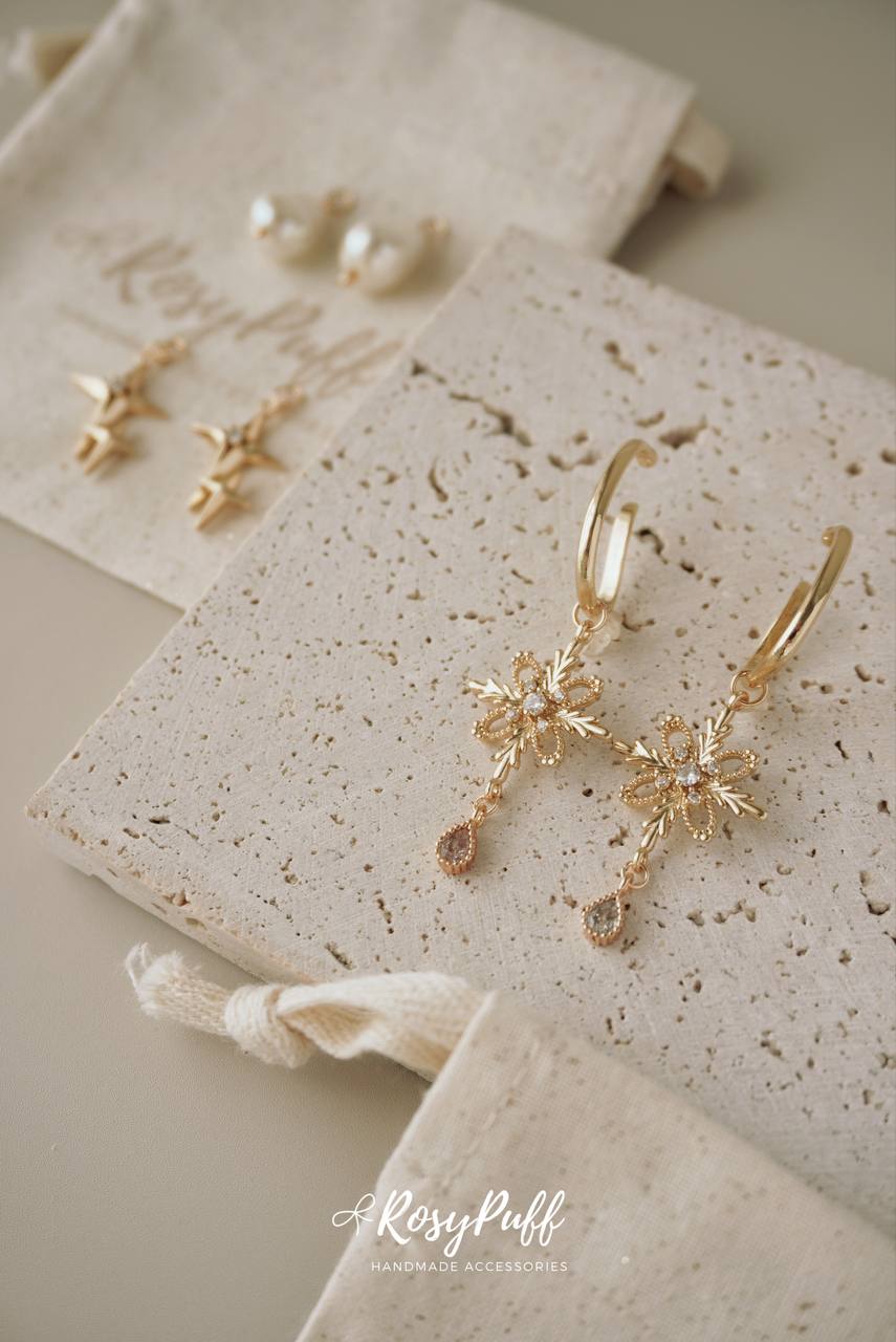 First Snow drops ( For Ear Cuffs )