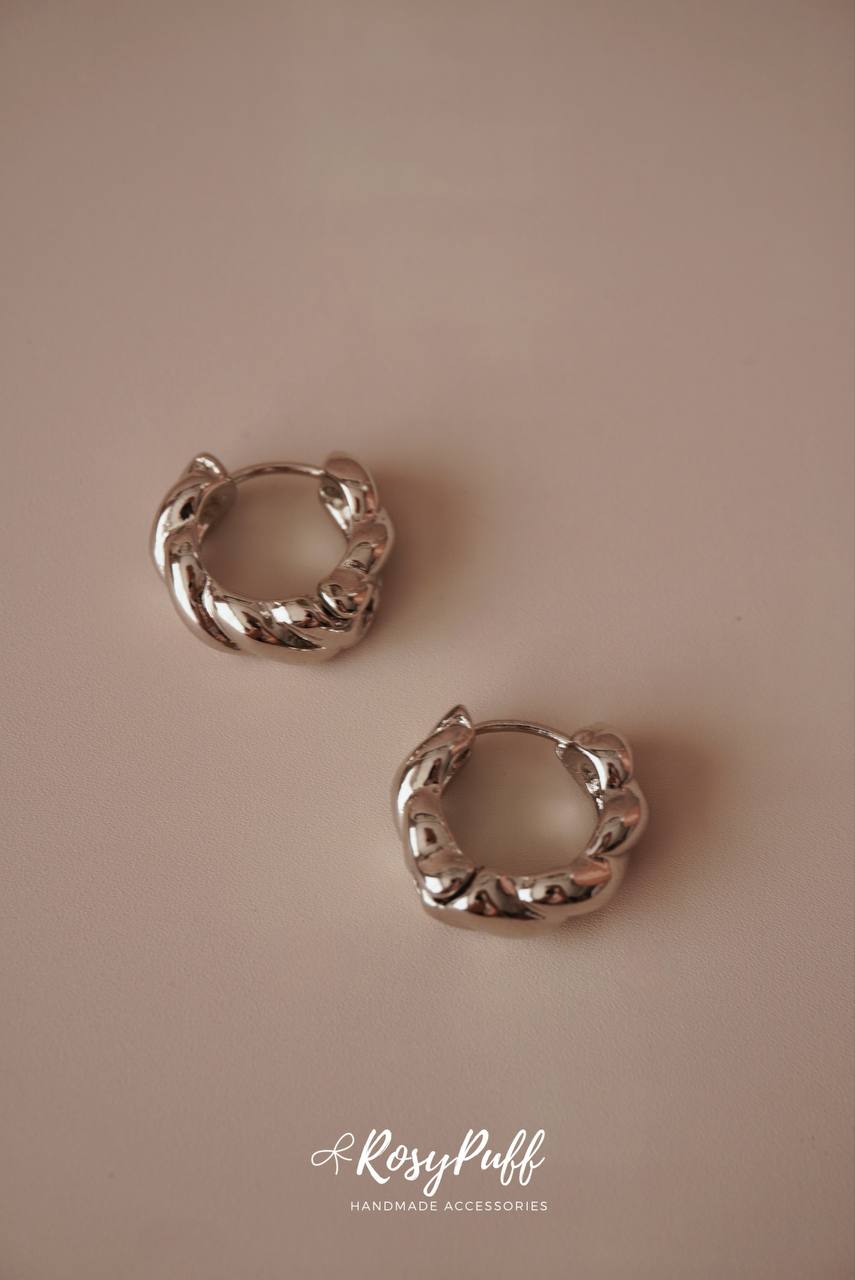 Silver Braided Earrings
