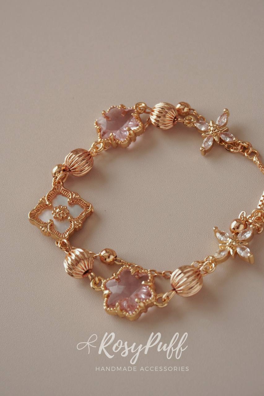 Snowy Stardust Bracelet In Pink 2.0