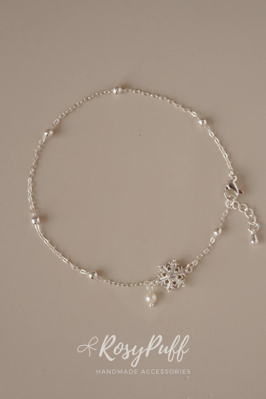 Silver Frosting Anklet