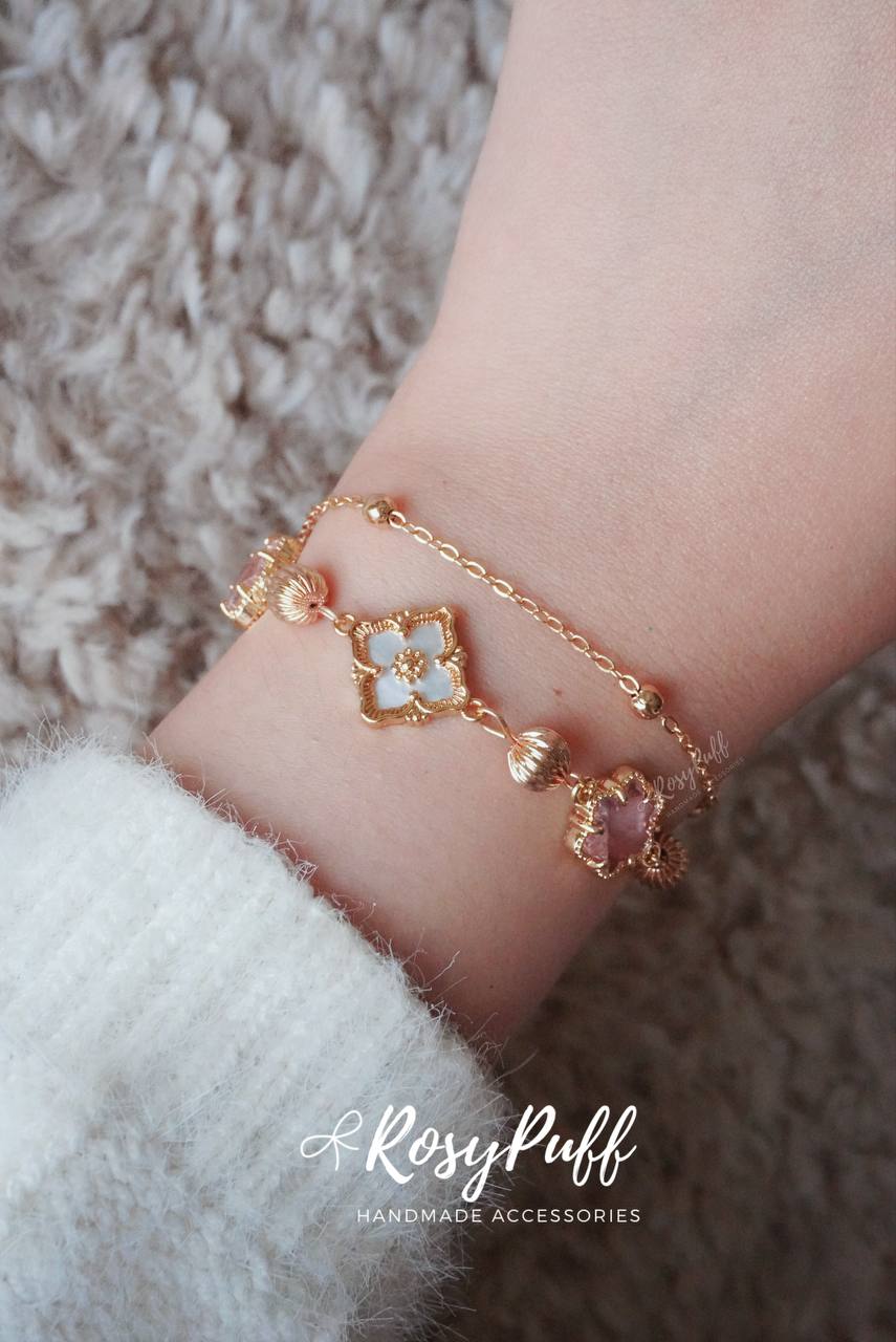 Snowy Stardust Bracelet In Pink 2.0