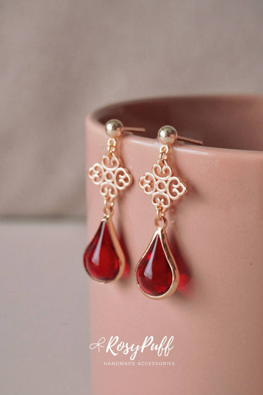 Lunar Red Earrings