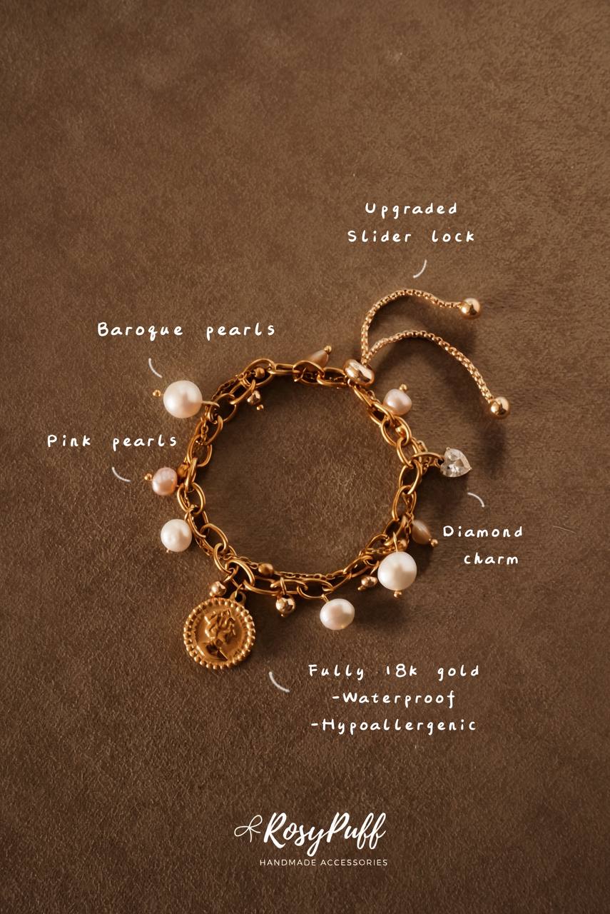 My Story Bracelet Bracelet w customizable charms (Water Resistant)